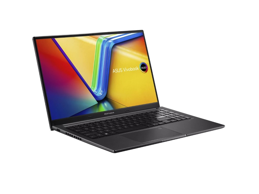 ASUS VivoBook X1505VA-L1681 srebrni laptop sa 15,6 inča OLED ekranom otvoren na stolu