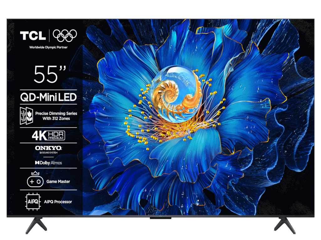 TCL 55-inch C6KS 4K QD-Mini LED TV with Google TV and Dolby Atmos