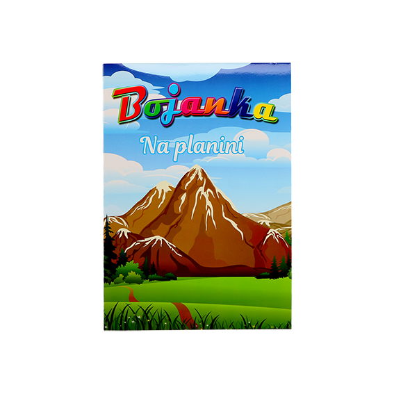 TTS Bojanka Na Planini s ilustracijama planinskog pejzaža za bojenje