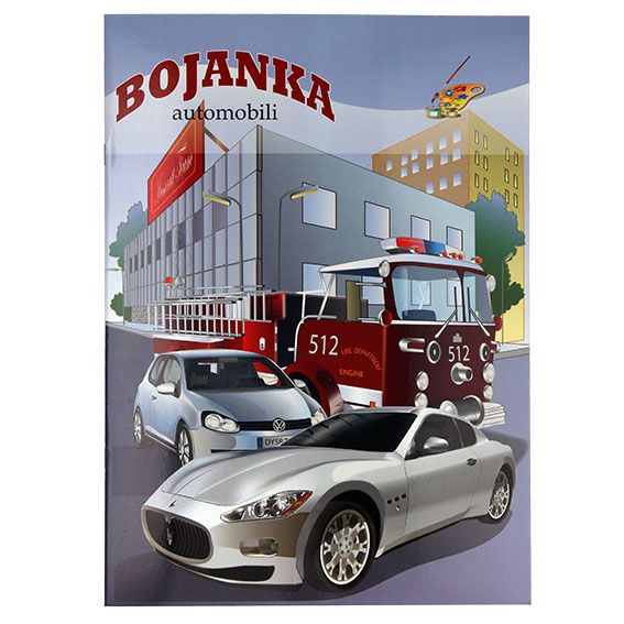 Dječija bojanka s motivima automobila, TTS Bojanka automobili za crtanje