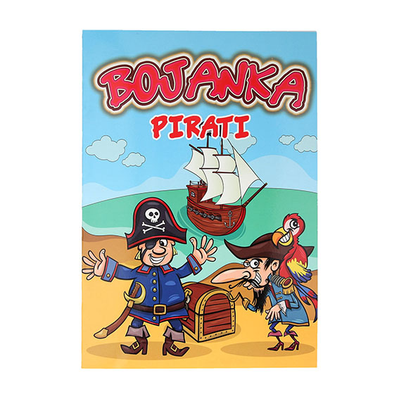 Dječija bojanka TTS pirati sa ilustracijom gusara i broda na naslovnici