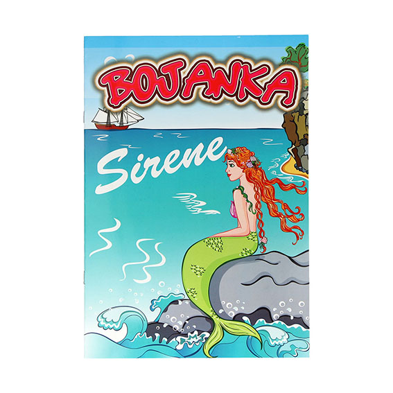 TTS bojanka sirene sa motivima morskih sirena za djecu