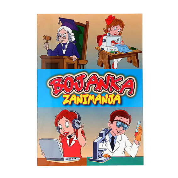 TTS Bojanka zanimanja – dječija bojanka s motivima stručnih zanimanja
