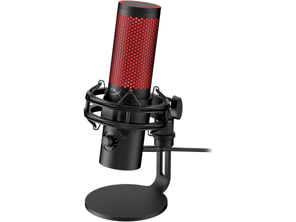 HyperX QuadCast 2 USB gaming mikrofon u crnoj boji na bijeloj podlozi