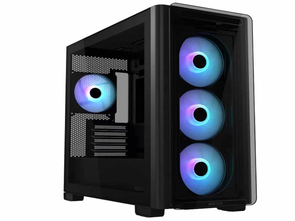 ASUS A23 PLUS TG ARGB Black Micro-ATX kućište sa 4 ARGB ventilatora