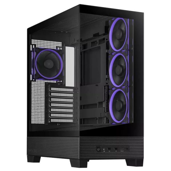 ASUS A31 PLUS TG ARGB Black mid-tower ATX kućište sa 4 ARGB 120mm ventilatora
