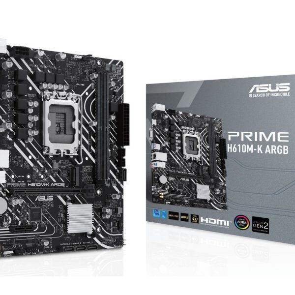 ASUS PRIME H610M-K ARGB LGA1700 matična ploča s DDR5 i M.2 priključcima