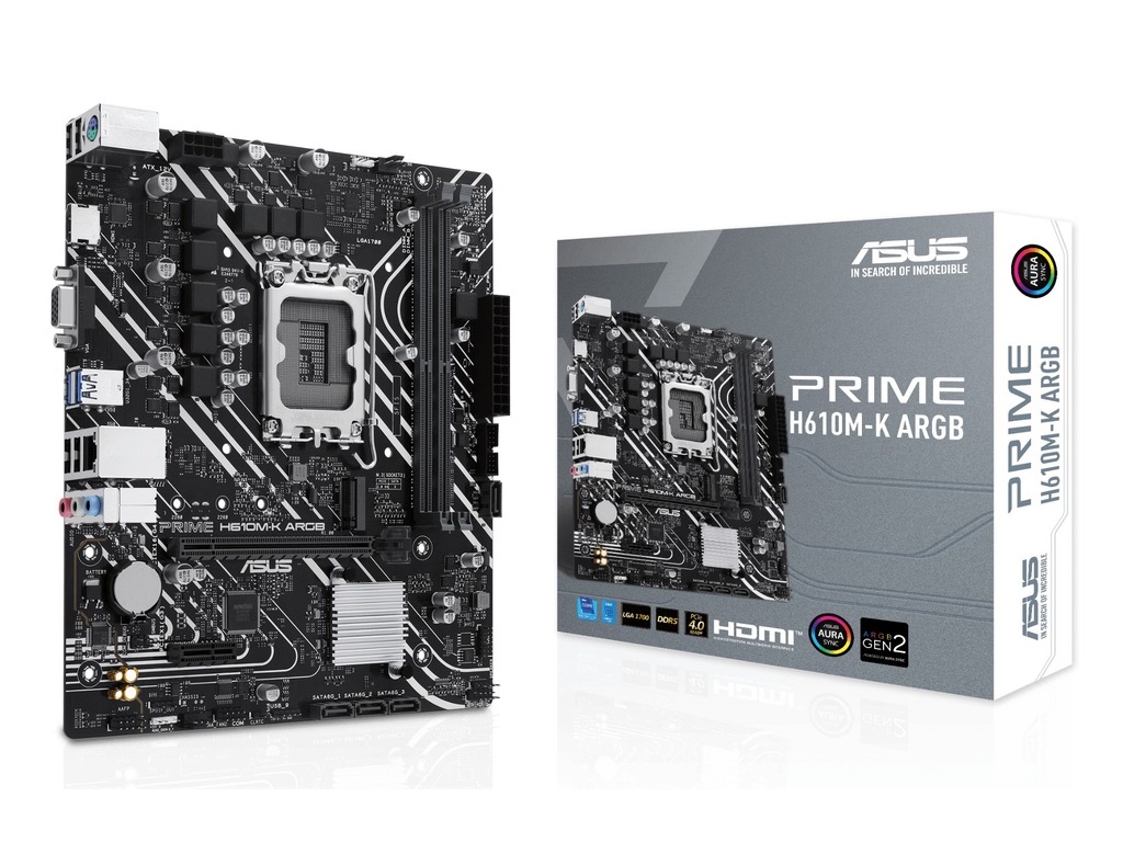 ASUS PRIME H610M-K ARGB LGA1700 matična ploča s DDR5 i M.2 priključcima