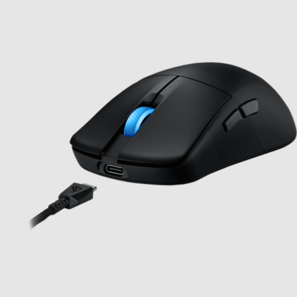 Asus Rog Harpe Ace Mini Black gaming miš na bijeloj podlozi
