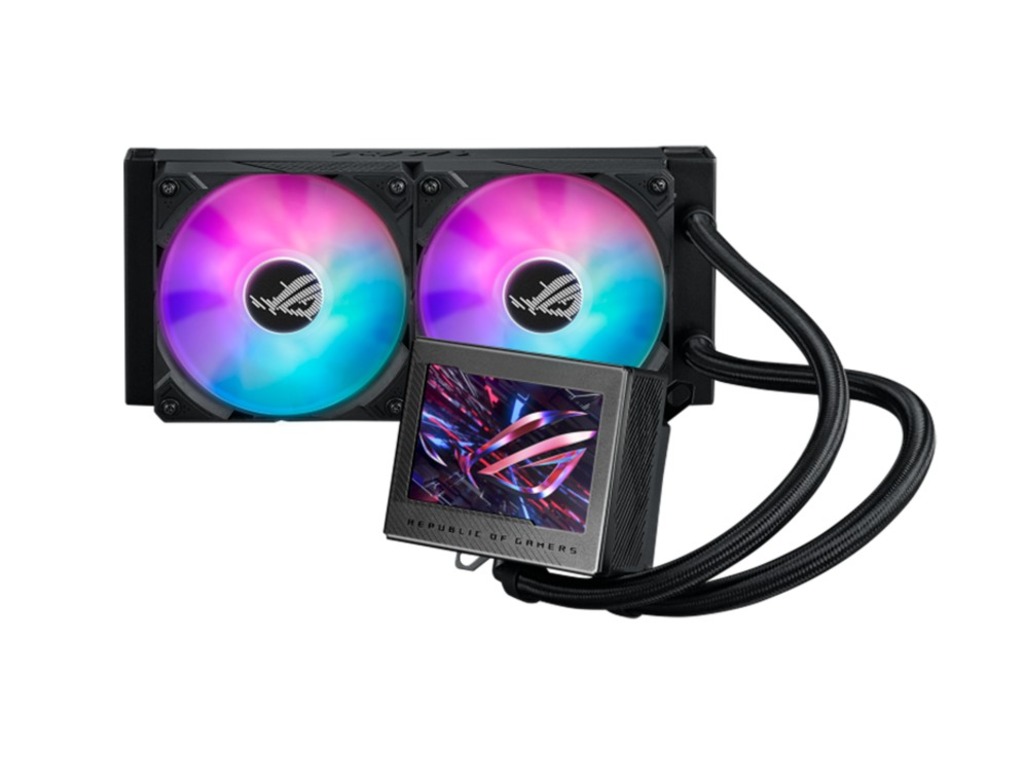 ASUS ROG RYUJIN III 240 ARGB 240mm liquid cooler with 3.5-inch Full Color LCD display