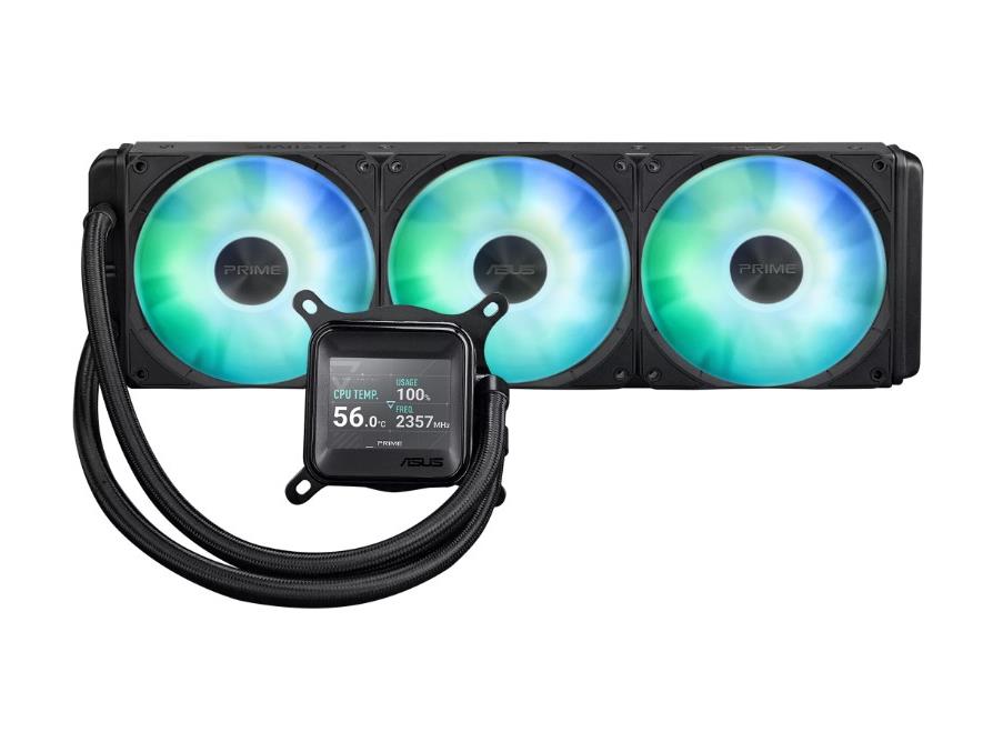 ASUS Prime LC ARGB LCD 360 all-in-one CPU liquid cooler with LCD screen