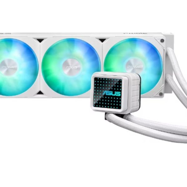 ASUS PRIME LC 360 ARGB WHITE 360mm liquid cooler bijele boje s tri ventilatora i ARGB rasvjetom