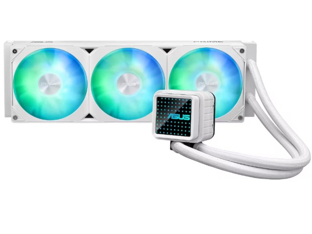 ASUS PRIME LC 360 ARGB WHITE 360mm liquid cooler bijele boje s tri ventilatora i ARGB rasvjetom