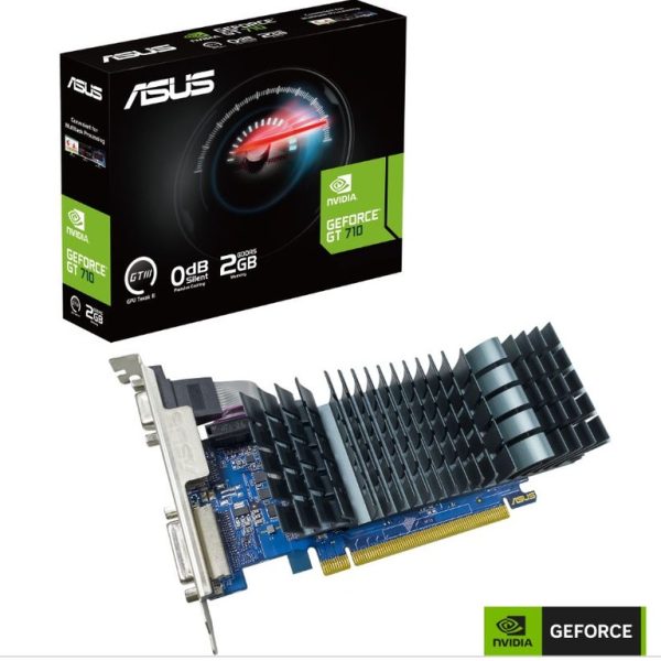 ASUS GT710-SL-2GD5-BRK-EVO NVIDIA GeForce GT 710 grafička kartica sa 2GB GDDR5 memorijom i tri izlaza DVI-D, D-Sub i HDMI