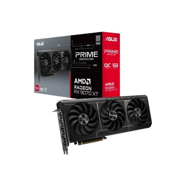 ASUS PRIME RX9070XT grafička kartica sa 16GB memorije i tri DisplayPort priključka