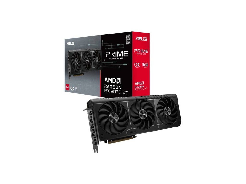 ASUS PRIME RX9070XT grafička kartica sa 16GB memorije i tri DisplayPort priključka
