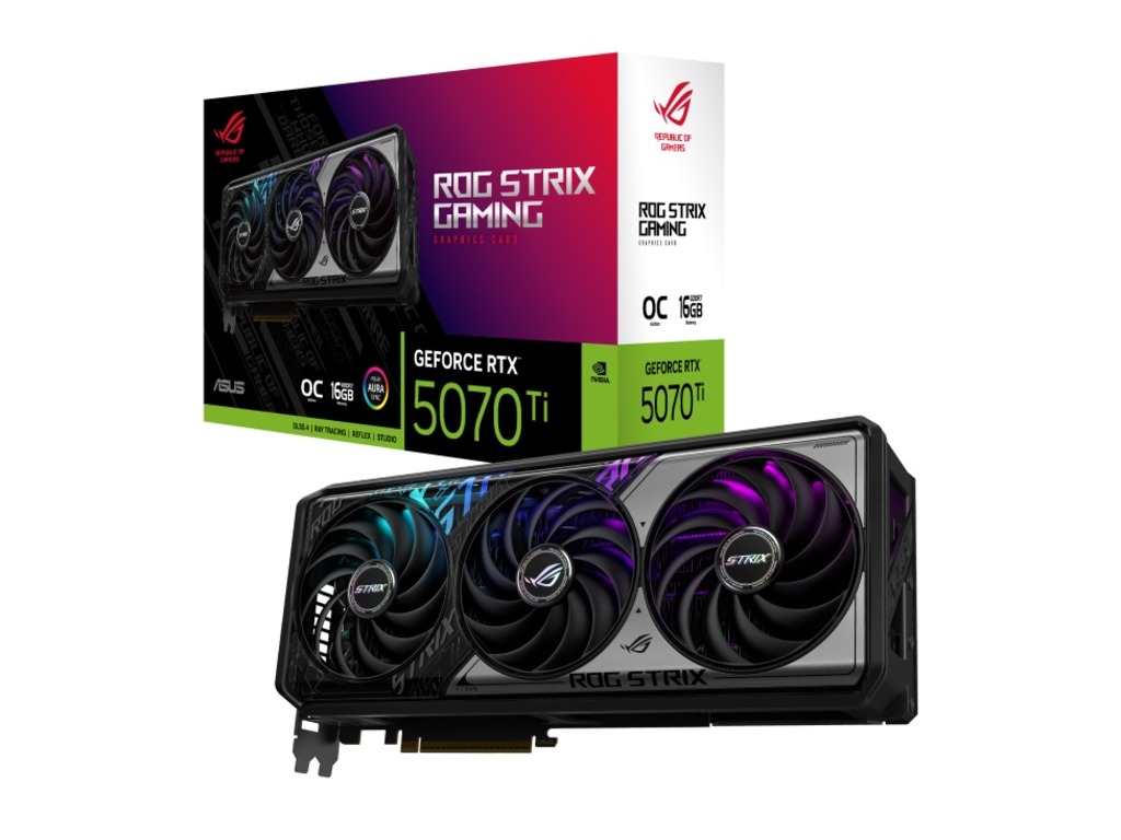 ASUS ROG-STRIX-RTX5070TI-O16G grafička kartica sa 16GB GDDR7 memorijom i tri DisplayPort priključka