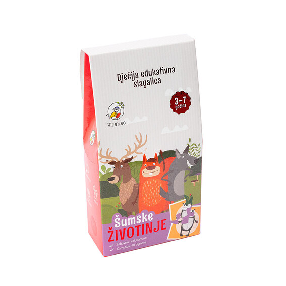 MO Puzle Fun Mini Šumske životinje pakovanje sa motivima vjeverice, medvjeda i lisice