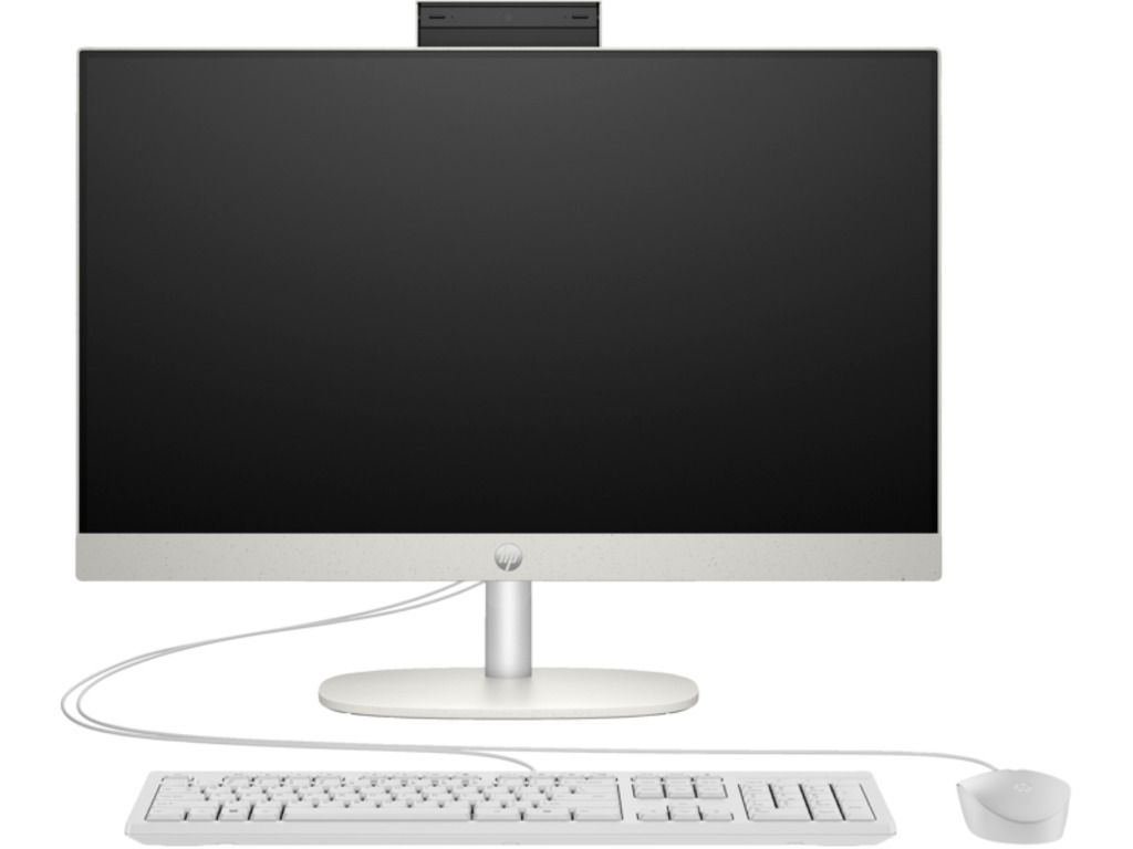 HP ProOne 240 G10 bijeli all-in-one računar sa 23.8 inčnim ekranom, tipkovnicom i mišem