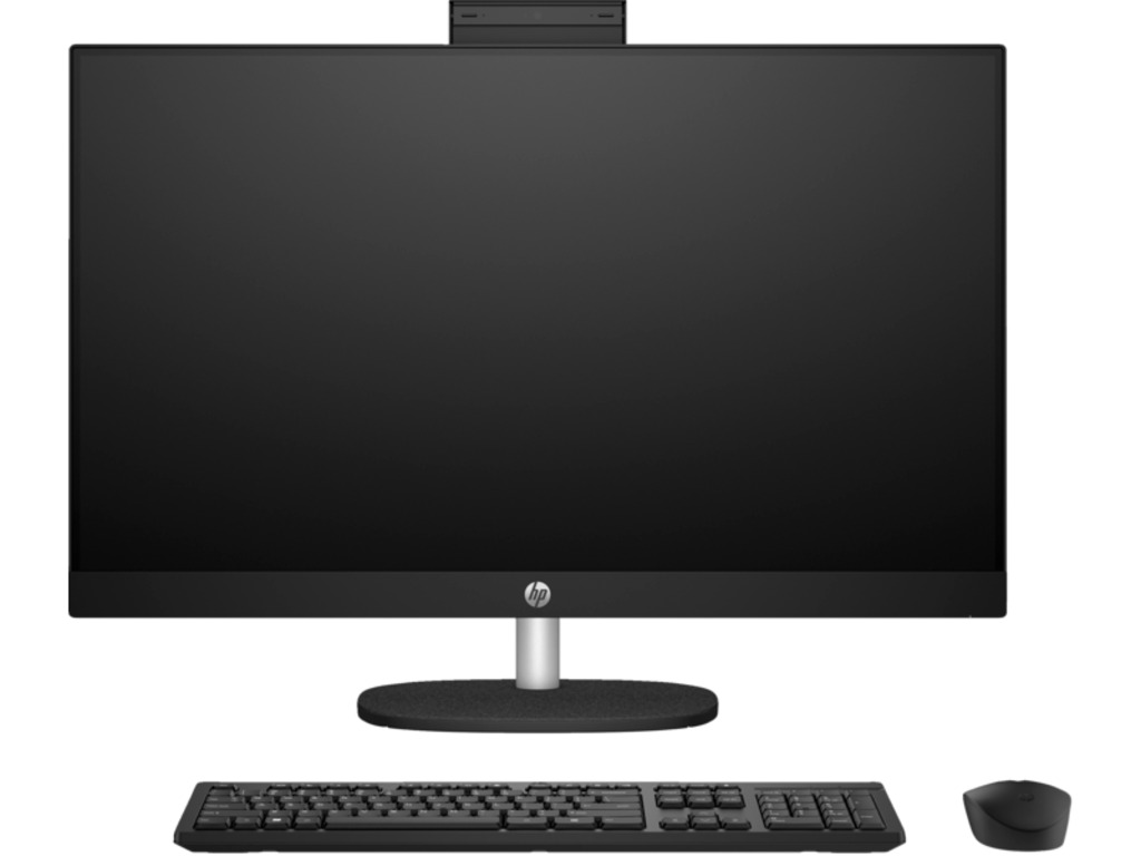 HP All-in-One 27-cr0009ny crni računar s bežičnom periferijom na stolu
