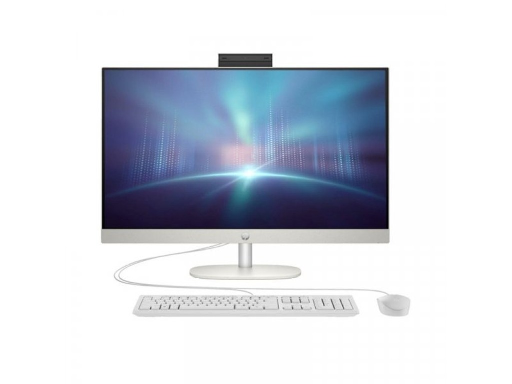 HP 27 inch All-in-One 7520 računar u bijeloj boji sa bežičnom periferijom