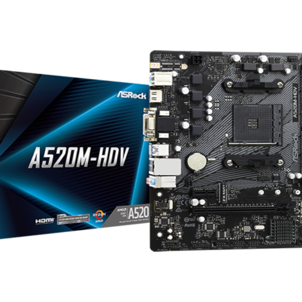 ASROCK A520-HDV AM4 Micro ATX matična ploča sa VGA i HDMI priključcima