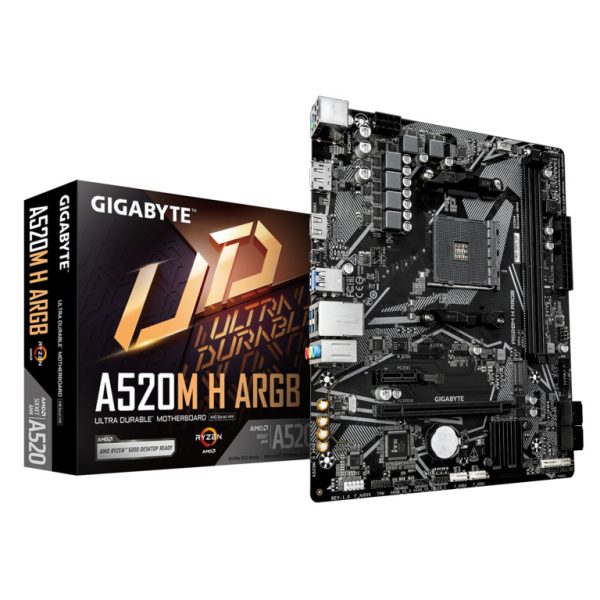 Gigabyte A520M H ARGB AM4 matična ploča s dva DDR4 slota i M.2 priključkom