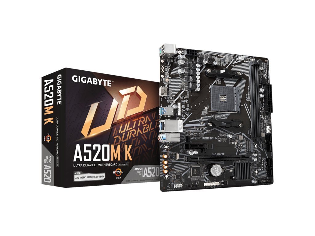 Gigabyte A520M K V2 G10 AM4 matična ploča s dva DDR4 slota i M.2 konektorom