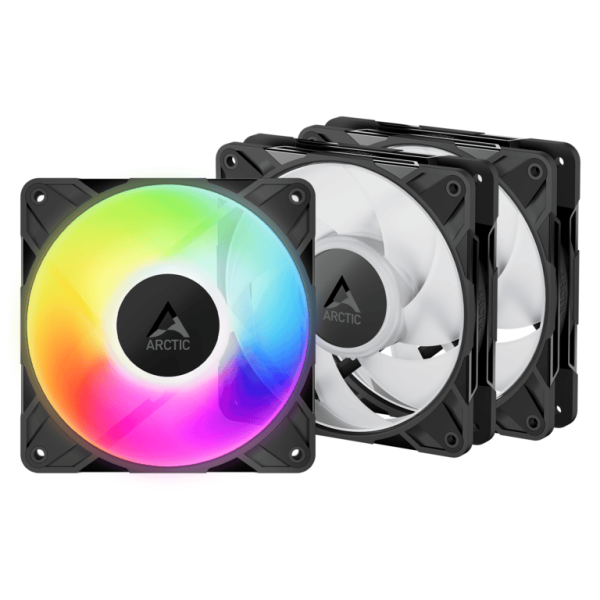 Arctic P12 Pro A-RGB 3 Pack 120 mm PWM ventilator sa A-RGB osvjetljenjem i kabel splitterom