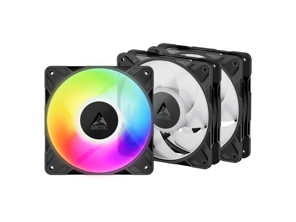 Arctic P12 Pro A-RGB 3 Pack 120 mm PWM ventilator sa A-RGB osvjetljenjem i kabel splitterom