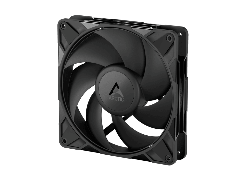 Arctic P14 Pro PST 140 mm PWM ventilator sa kabelom za splitter na bijeloj pozadini