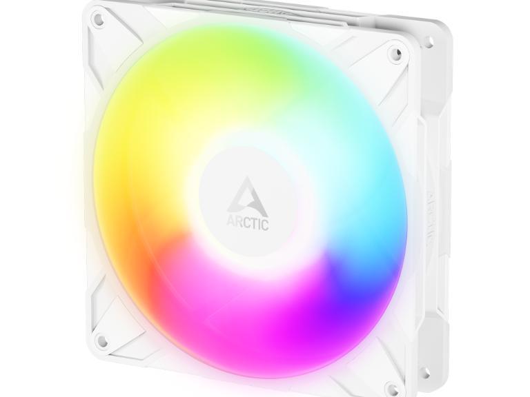 Arctic P14 Pro Reverse A-RGB White 140 mm PWM fan with cable splitter