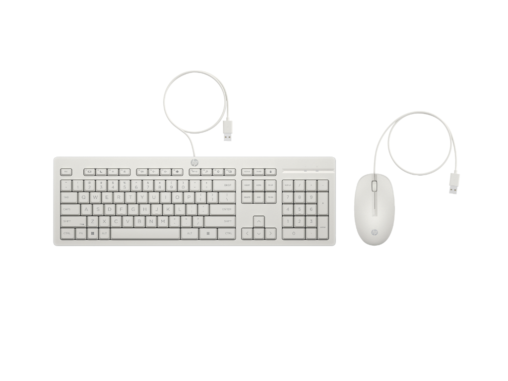HP 225 Wired MSE and KB G2 White tastatura i miš bijele boje
