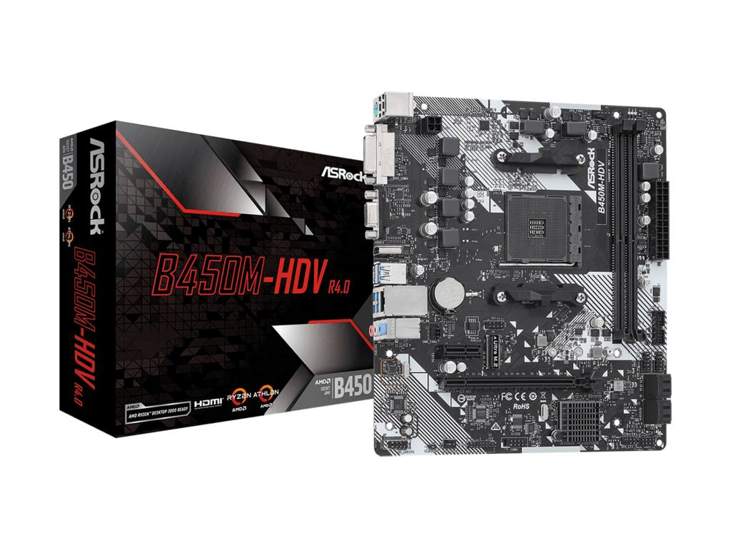 ASRock B450M-HDV R4.0 micro ATX matična ploča s AMD B450 čipsetom i AM4 socketom
