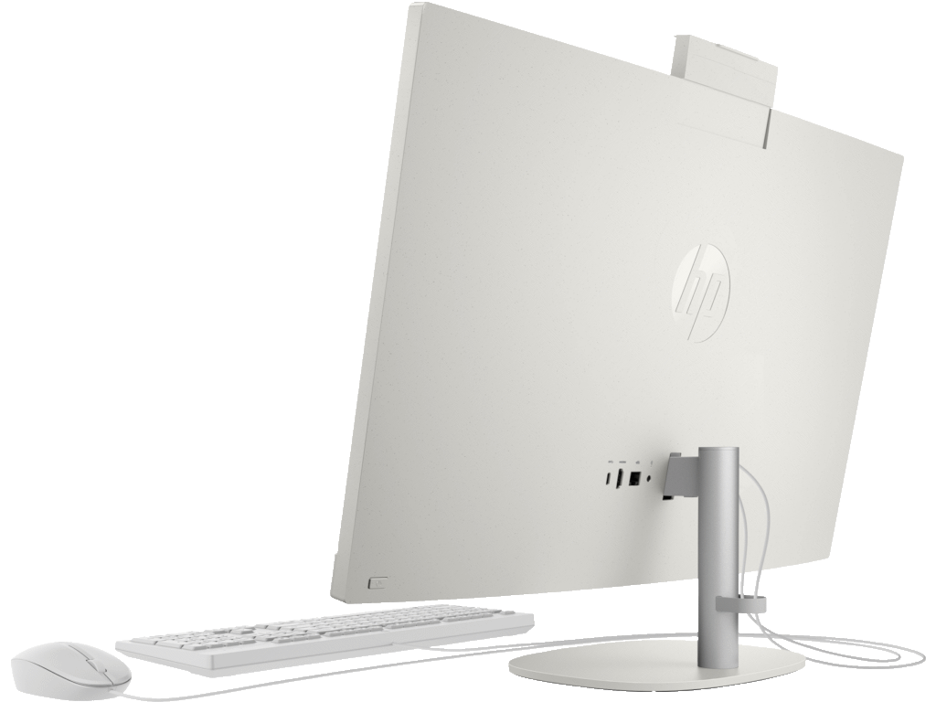 HP All-in-One 27-cr0050ny bijeli računar sa AMD Ryzen 5 procesorom, 27-inčnim FHD ekranom, tastaturom i mišem