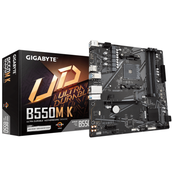 Gigabyte B550M K AM4 mATX matična ploča s podrškom za DDR4 memoriju i M.2 slotove