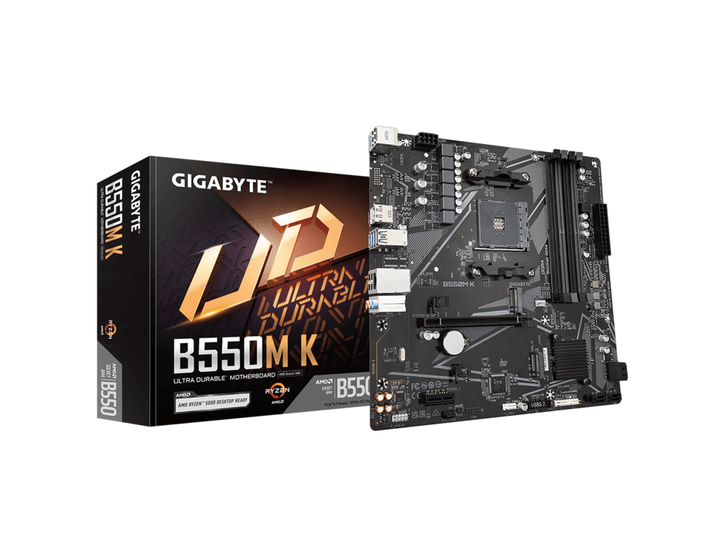 Gigabyte B550M K AM4 mATX matična ploča s podrškom za DDR4 memoriju i M.2 slotove