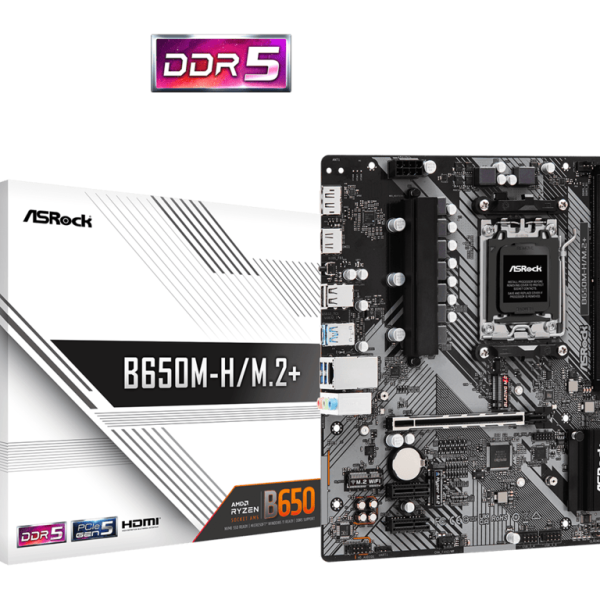 ASROCK B650M-H/M.2+ microATX matična ploča s AMD B650 čipsetom, AM5 socketom i DDR5 podrškom