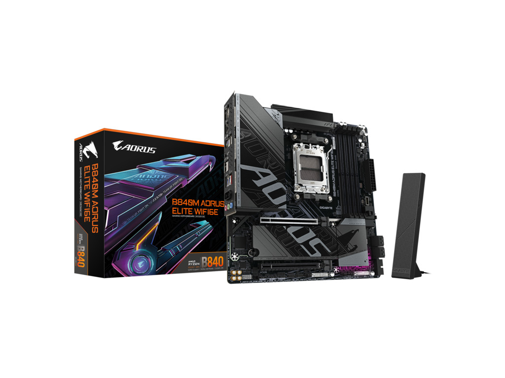 Gigabyte B840 AORUS ELITE AM5 matična ploča s DDR5 i M.2 slotovima