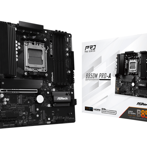 ASROCK MB B850M PRO-A Micro ATX matična ploča s AMD B850 čipsetom i DDR5 podrškom
