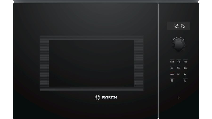 BOSCH ugradbena mikrovalna pećnica Serie 6 crna staklo 900W 25L AutoPilot 7
