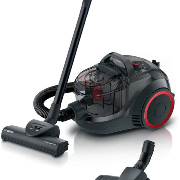 Bosch usisivač sa posudom Serie 4 ProPower crne boje na podlozi