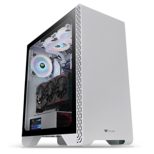 Thermaltake S300 TG Snow mid tower kućište bijele boje s prozirnim bočnim panelom