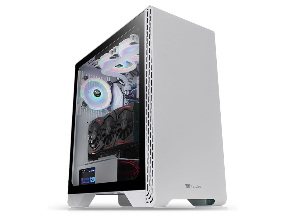 Thermaltake S300 TG Snow mid tower kućište bijele boje s prozirnim bočnim panelom