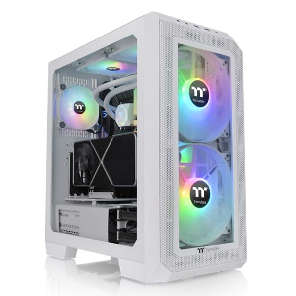 Thermaltake View 300 MX Snow mid tower kućište bijele boje sa tempered staklom i ARGB ventilatorima