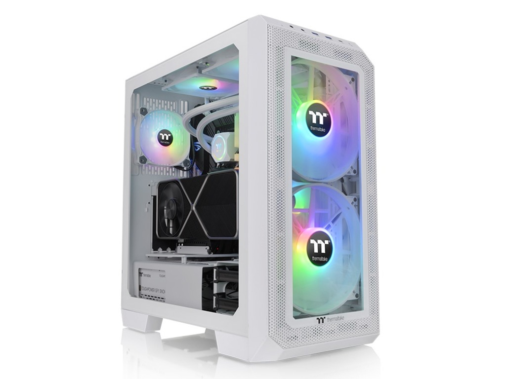 Thermaltake View 300 MX Snow mid tower kućište bijele boje sa tempered staklom i ARGB ventilatorima