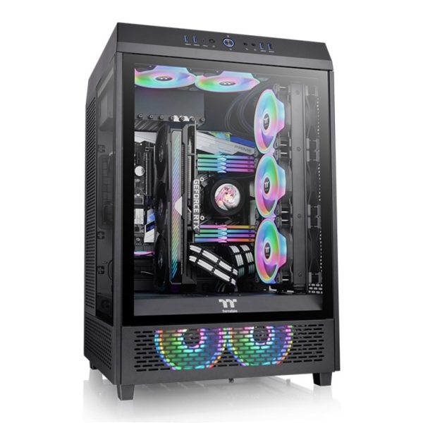 Thermaltake The Tower 500 mid tower case with tempered glass panel and 120mm fans