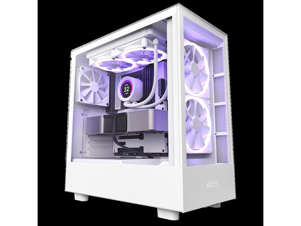 NZXT H5 Elite White mid-tower kućište sa RGB ventilatorima i staklenim panelom