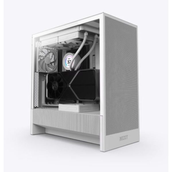 NZXT H5 Flow White kućište, bijelo računarsko kućište sa protokom zraka