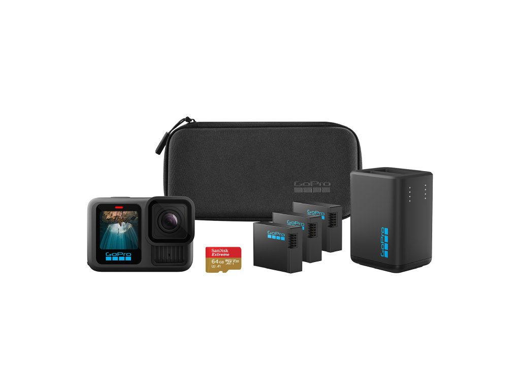 Go Pro Hero 13 Black Extended Power Bundle sa dodatnom baterijom i priborom